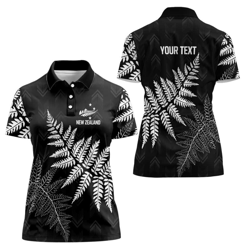 New Zealand Lawn Bowls Personalized Women Polo Shirt Wrap-Around Silver Fern - Aussie Hoodie