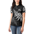 New Zealand Lawn Bowls Personalized Women Polo Shirt Wrap-Around Silver Fern - Aussie Hoodie