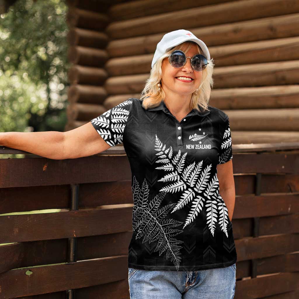 New Zealand Lawn Bowls Personalized Women Polo Shirt Wrap-Around Silver Fern - Aussie Hoodie