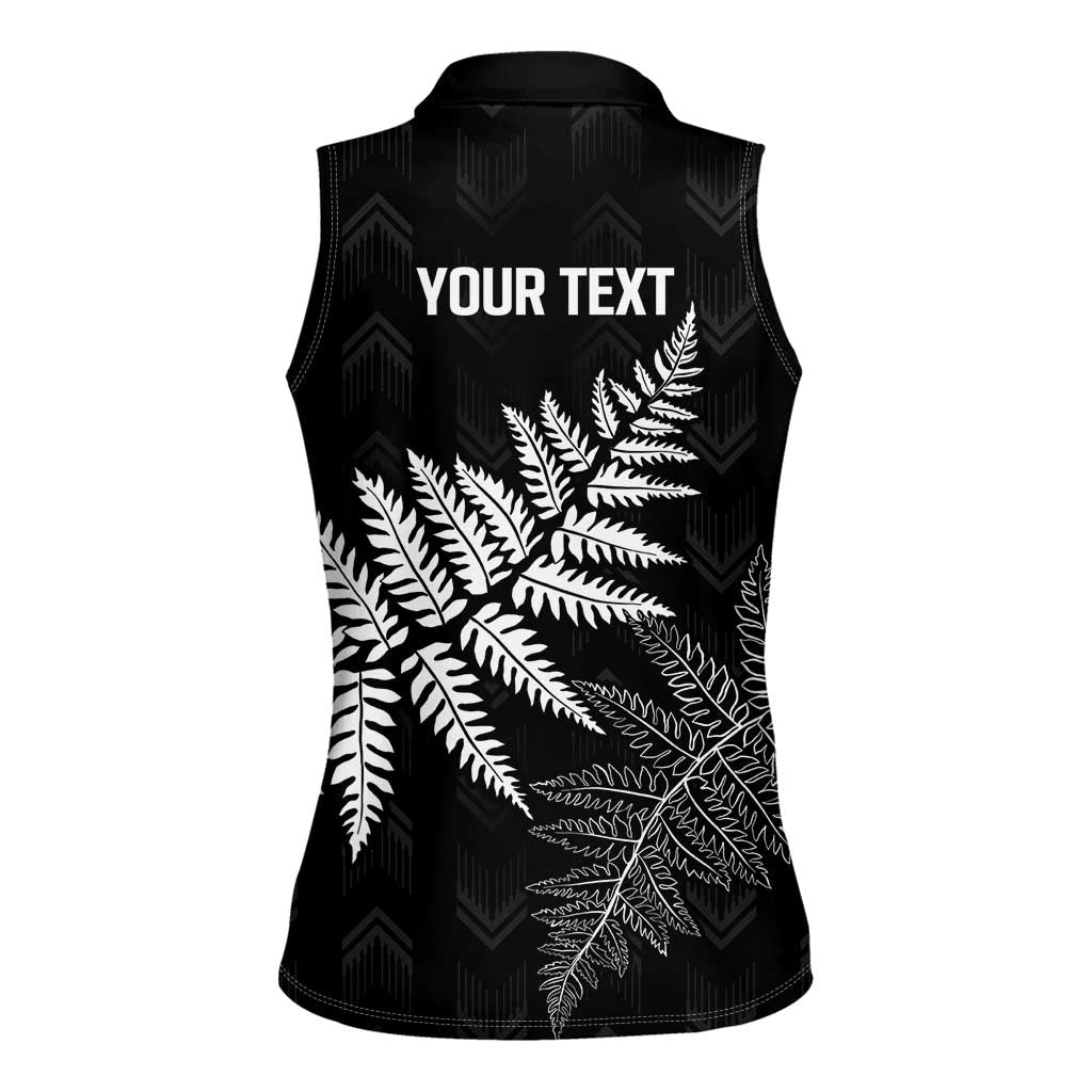 New Zealand Lawn Bowls Personalized Women Sleeveless Polo Shirt Wrap-Around Silver Fern - Aussie Hoodie
