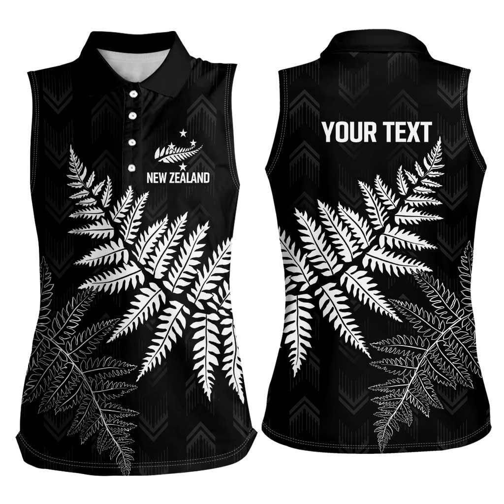 New Zealand Lawn Bowls Personalized Women Sleeveless Polo Shirt Wrap-Around Silver Fern - Aussie Hoodie