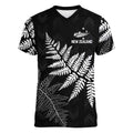 New Zealand Lawn Bowls Personalized Women V-Neck T-Shirt Wrap-Around Silver Fern - Aussie Hoodie
