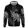 New Zealand Lawn Bowls Personalized Zip Hoodie Wrap-Around Silver Fern - Aussie Hoodie