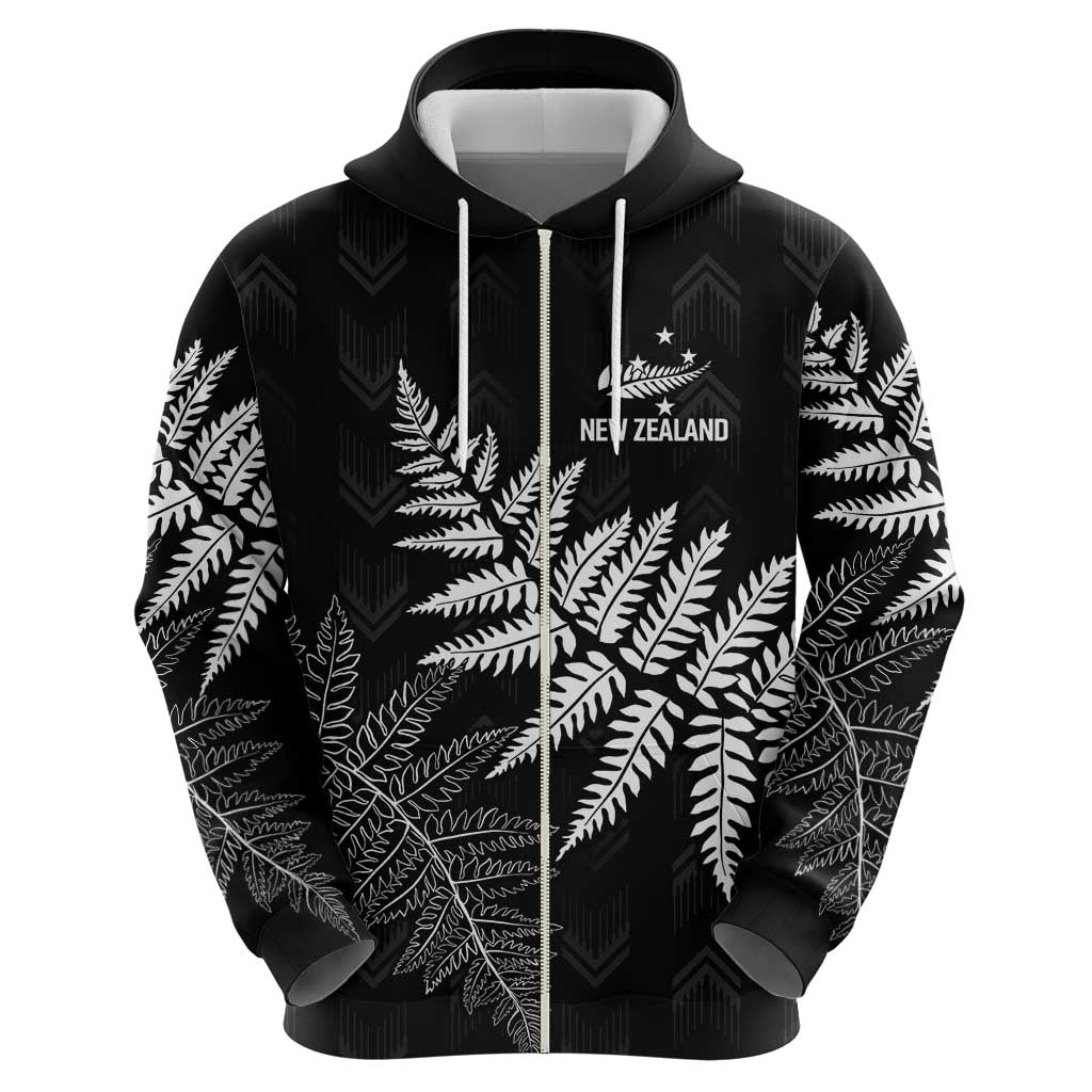 New Zealand Lawn Bowls Personalized Zip Hoodie Wrap-Around Silver Fern - Aussie Hoodie