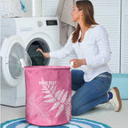 New Zealand Lawn Bowls Breast Cancer Personalized Laundry Basket Wrap-Around Silver Fern - Aussie Hoodie