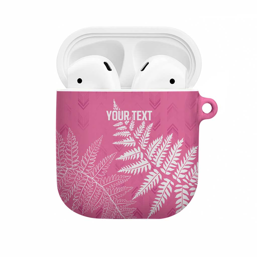 New Zealand Lawn Bowls Breast Cancer Personalized AirPods Case Wrap-Around Silver Fern - Aussie Hoodie
