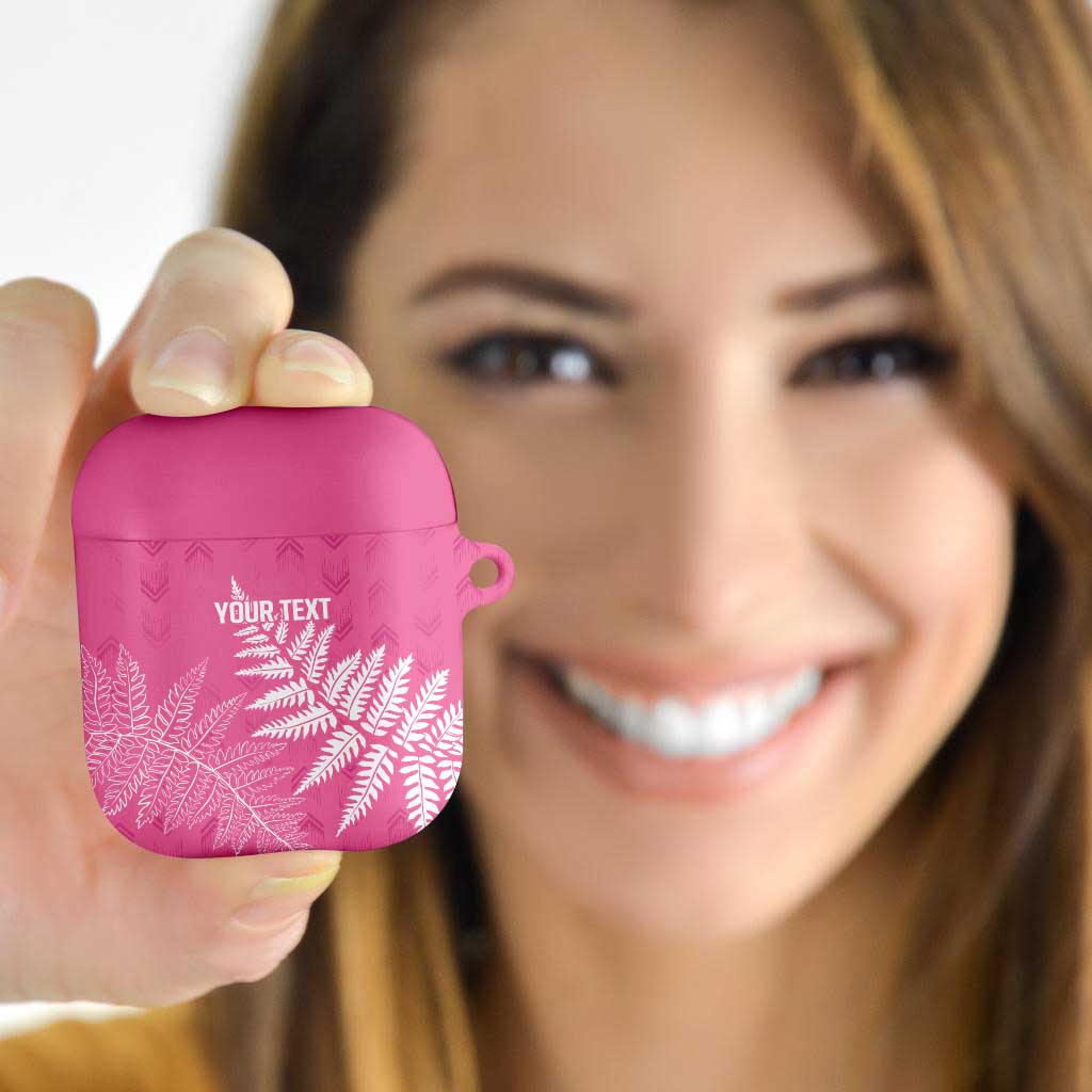 New Zealand Lawn Bowls Breast Cancer Personalized AirPods Case Wrap-Around Silver Fern - Aussie Hoodie