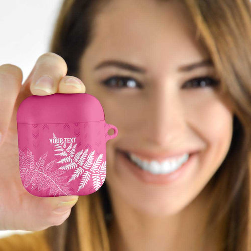 New Zealand Lawn Bowls Breast Cancer Personalized AirPods Case Wrap-Around Silver Fern - Aussie Hoodie
