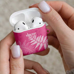 New Zealand Lawn Bowls Breast Cancer Personalized AirPods Case Wrap-Around Silver Fern - Aussie Hoodie