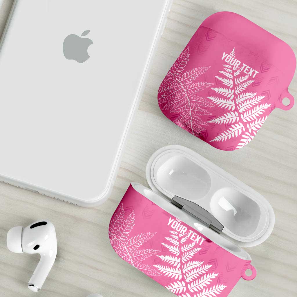 New Zealand Lawn Bowls Breast Cancer Personalized AirPods Case Wrap-Around Silver Fern - Aussie Hoodie