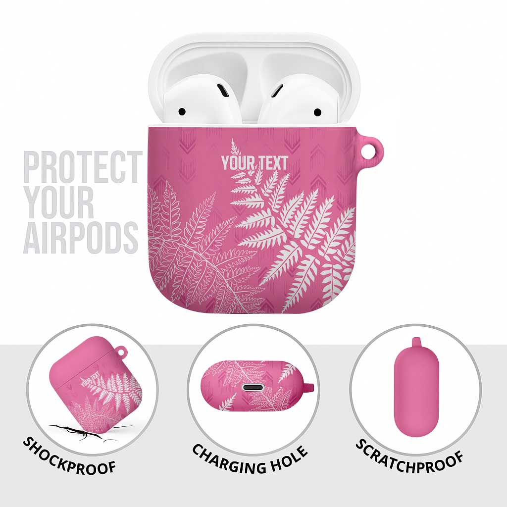 New Zealand Lawn Bowls Breast Cancer Personalized AirPods Case Wrap-Around Silver Fern - Aussie Hoodie