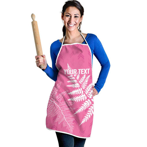 New Zealand Lawn Bowls Breast Cancer Personalized Apron Wrap-Around Silver Fern - Aussie Hoodie