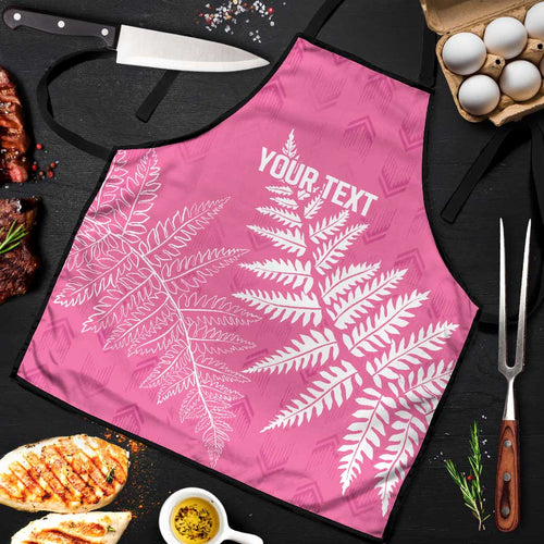 New Zealand Lawn Bowls Breast Cancer Personalized Apron Wrap-Around Silver Fern - Aussie Hoodie