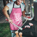 New Zealand Lawn Bowls Breast Cancer Personalized Apron Wrap-Around Silver Fern - Aussie Hoodie