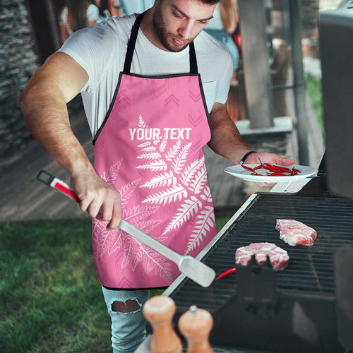 New Zealand Lawn Bowls Breast Cancer Personalized Apron Wrap-Around Silver Fern - Aussie Hoodie