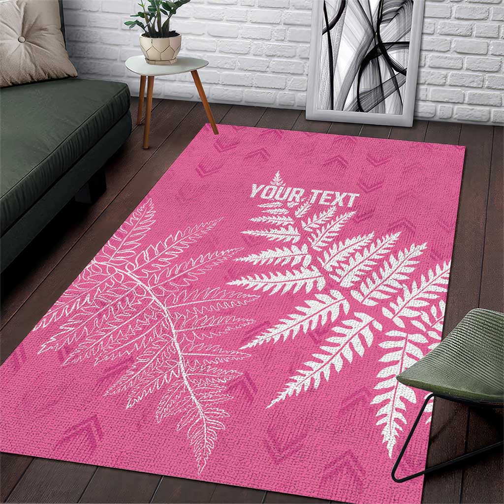 New Zealand Lawn Bowls Breast Cancer Personalized Area Rug Wrap-Around Silver Fern - Aussie Hoodie