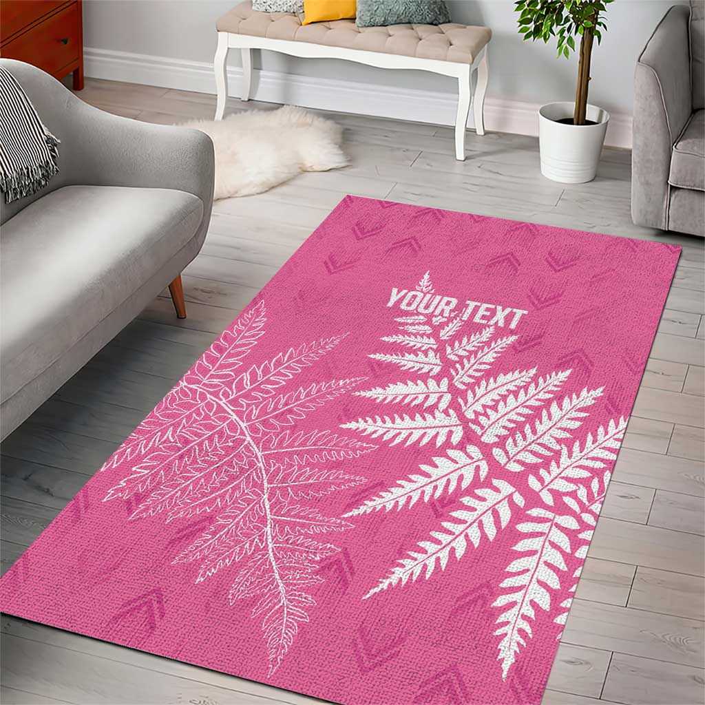 New Zealand Lawn Bowls Breast Cancer Personalized Area Rug Wrap-Around Silver Fern - Aussie Hoodie
