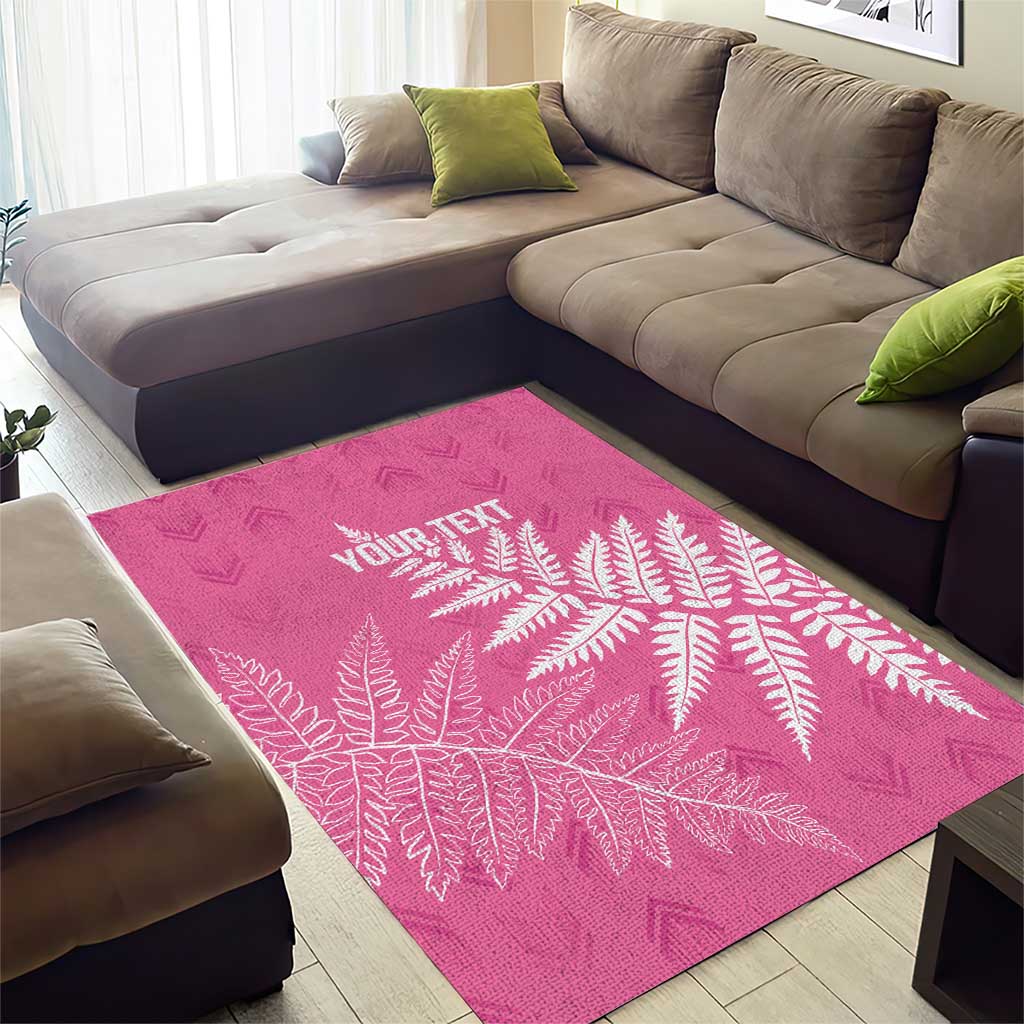 New Zealand Lawn Bowls Breast Cancer Personalized Area Rug Wrap-Around Silver Fern - Aussie Hoodie