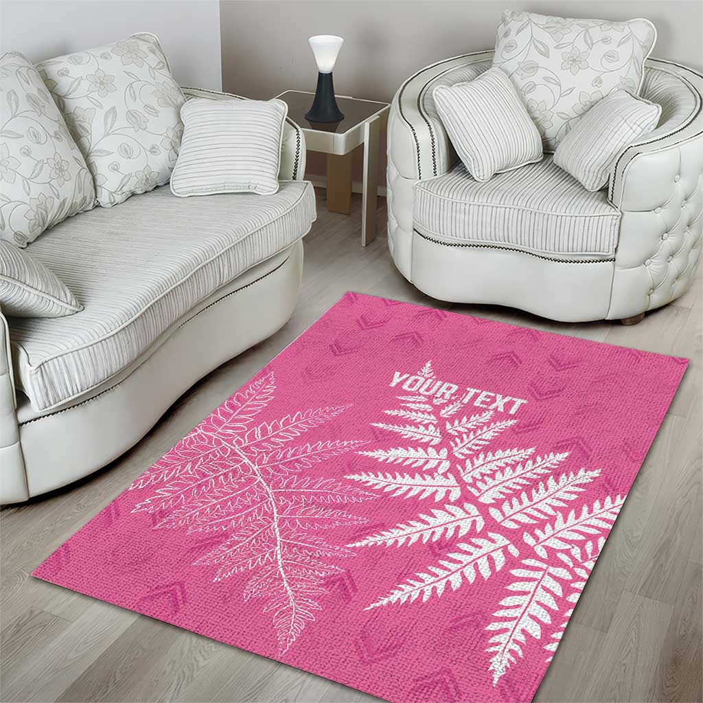 New Zealand Lawn Bowls Breast Cancer Personalized Area Rug Wrap-Around Silver Fern - Aussie Hoodie