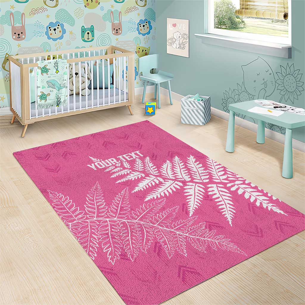 New Zealand Lawn Bowls Breast Cancer Personalized Area Rug Wrap-Around Silver Fern - Aussie Hoodie