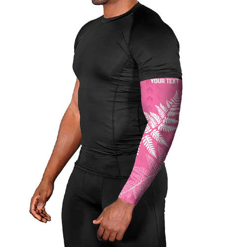 New Zealand Lawn Bowls Breast Cancer Personalized Arm Sleeves Wrap-Around Silver Fern - Aussie Hoodie