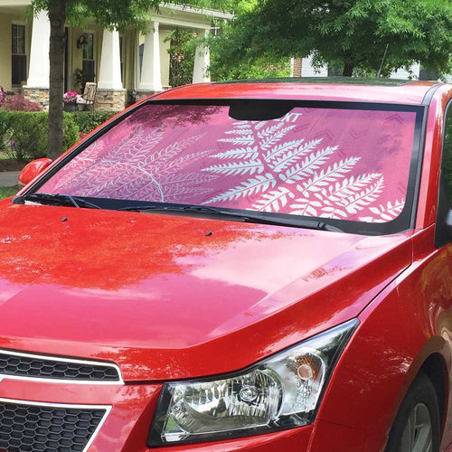 New Zealand Lawn Bowls Breast Cancer Personalized Auto Sun Shade Wrap-Around Silver Fern - Aussie Hoodie