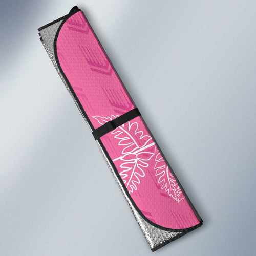 New Zealand Lawn Bowls Breast Cancer Personalized Auto Sun Shade Wrap-Around Silver Fern - Aussie Hoodie
