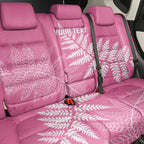 New Zealand Lawn Bowls Breast Cancer Personalized Back Car Seat Cover Wrap-Around Silver Fern - Aussie Hoodie