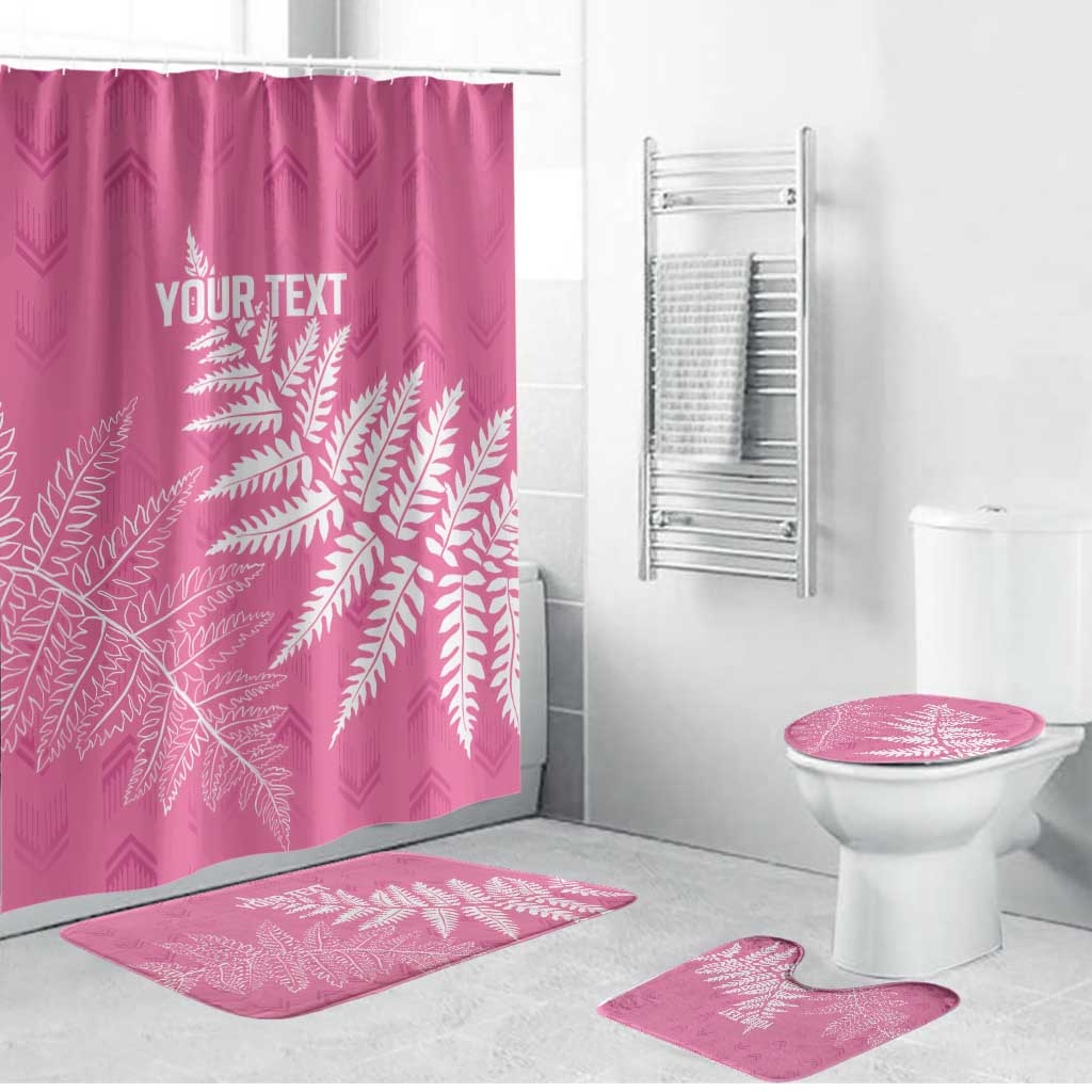 New Zealand Lawn Bowls Breast Cancer Personalized Bathroom Set Wrap-Around Silver Fern - Aussie Hoodie