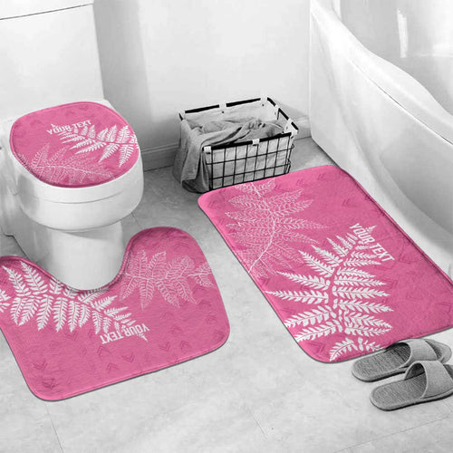 New Zealand Lawn Bowls Breast Cancer Personalized Bathroom Set Wrap-Around Silver Fern - Aussie Hoodie