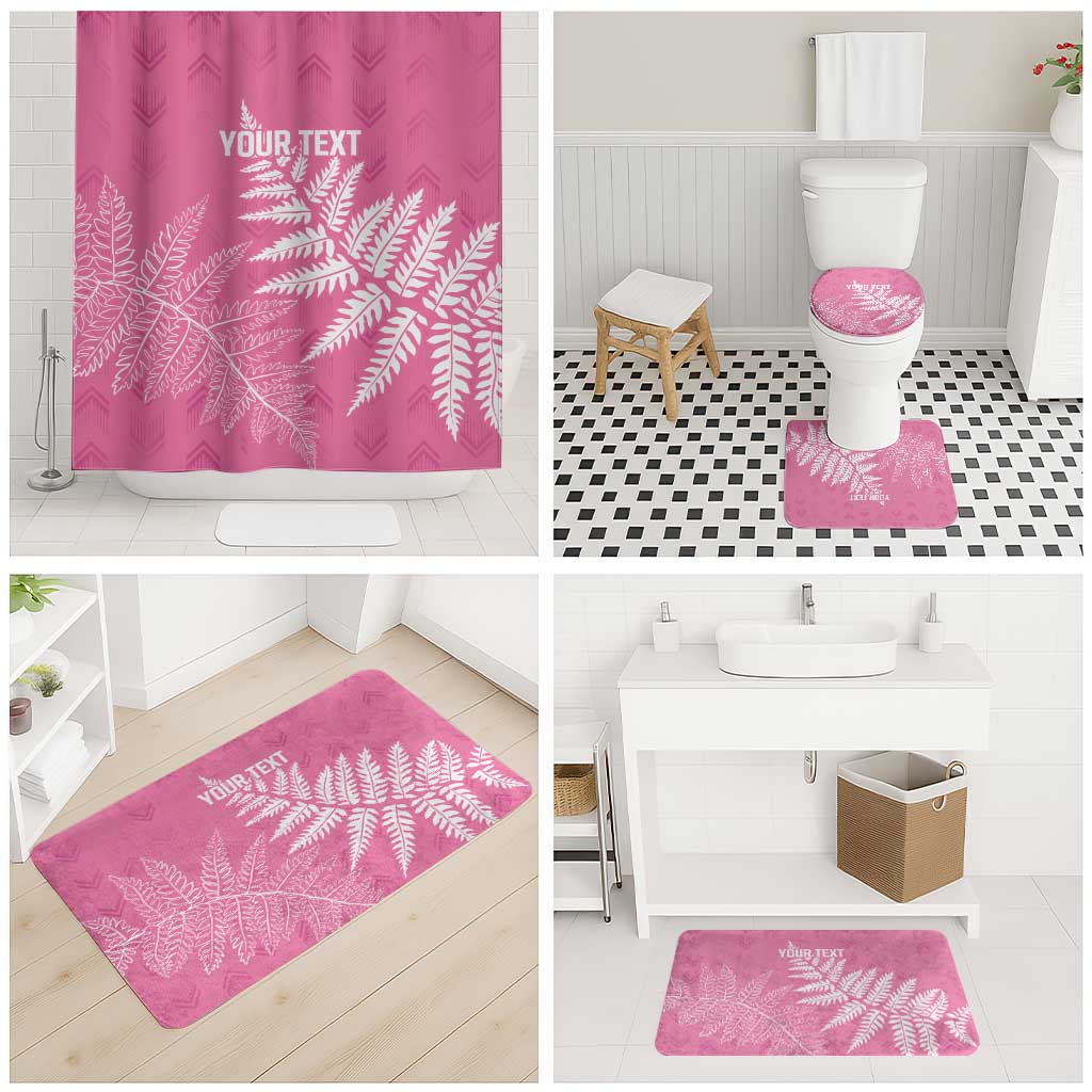 New Zealand Lawn Bowls Breast Cancer Personalized Bathroom Set Wrap-Around Silver Fern - Aussie Hoodie