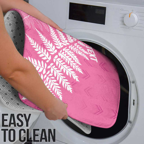 New Zealand Lawn Bowls Breast Cancer Personalized Bathroom Set Wrap-Around Silver Fern - Aussie Hoodie