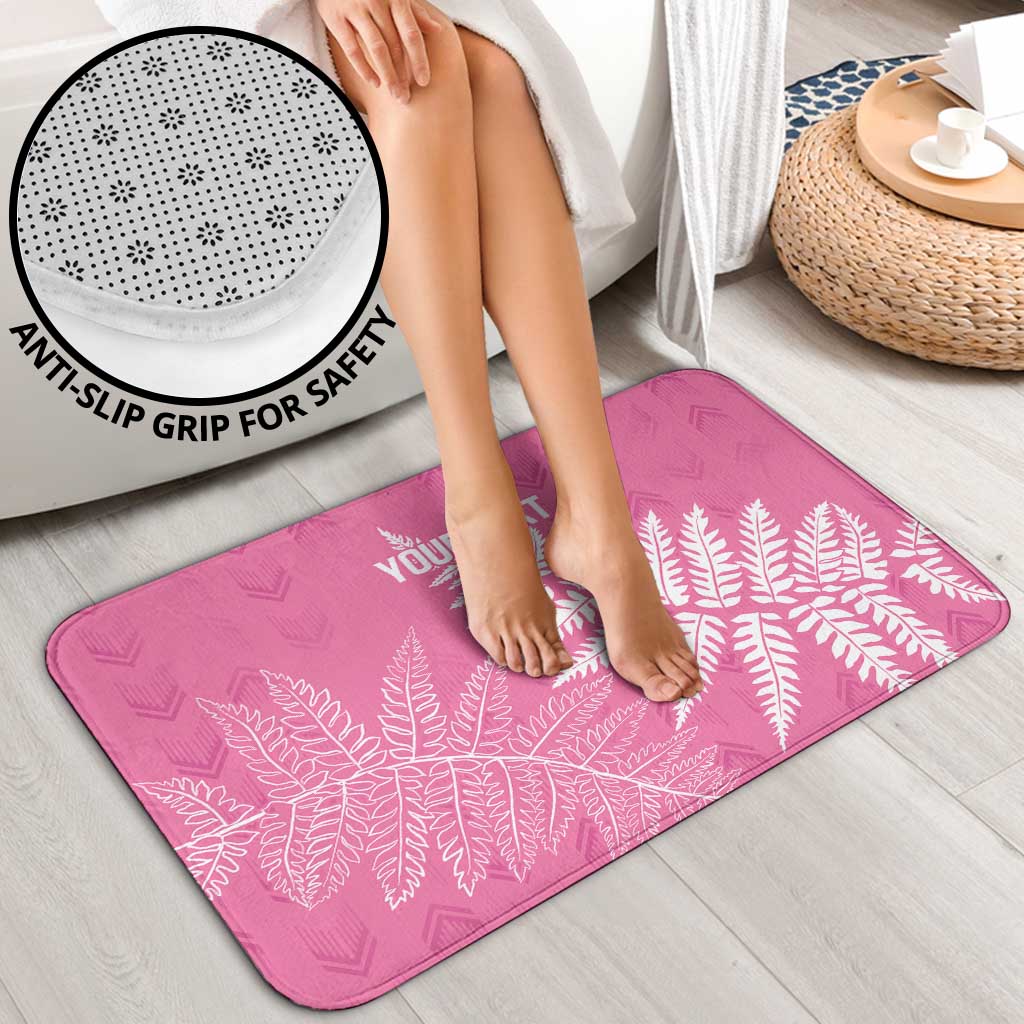 New Zealand Lawn Bowls Breast Cancer Personalized Bathroom Set Wrap-Around Silver Fern - Aussie Hoodie