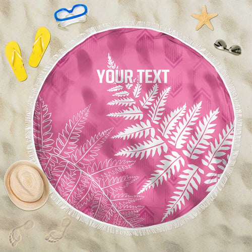 New Zealand Lawn Bowls Breast Cancer Personalized Beach Blanket Wrap-Around Silver Fern - Aussie Hoodie