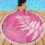New Zealand Lawn Bowls Breast Cancer Personalized Beach Blanket Wrap-Around Silver Fern - Aussie Hoodie