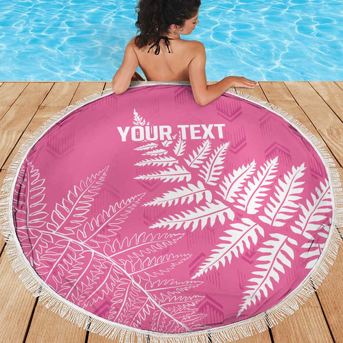 New Zealand Lawn Bowls Breast Cancer Personalized Beach Blanket Wrap-Around Silver Fern - Aussie Hoodie
