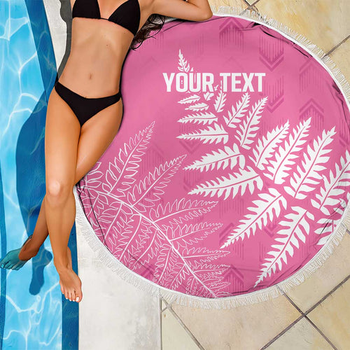 New Zealand Lawn Bowls Breast Cancer Personalized Beach Blanket Wrap-Around Silver Fern - Aussie Hoodie