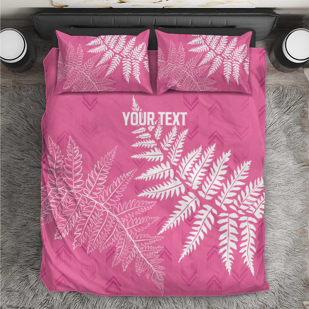 New Zealand Lawn Bowls Breast Cancer Personalized Bedding Set Wrap-Around Silver Fern - Aussie Hoodie
