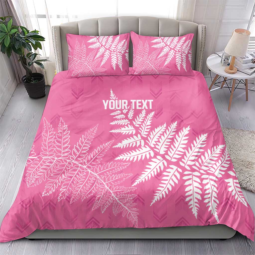 New Zealand Lawn Bowls Breast Cancer Personalized Bedding Set Wrap-Around Silver Fern - Aussie Hoodie
