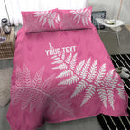 New Zealand Lawn Bowls Breast Cancer Personalized Bedding Set Wrap-Around Silver Fern - Aussie Hoodie
