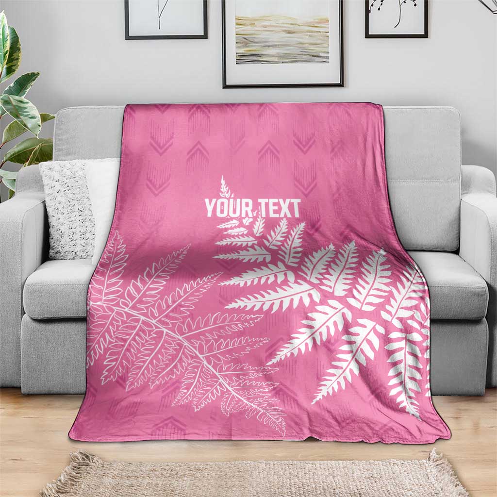 New Zealand Lawn Bowls Breast Cancer Personalized Blanket Wrap-Around Silver Fern - Aussie Hoodie