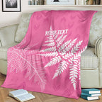 New Zealand Lawn Bowls Breast Cancer Personalized Blanket Wrap-Around Silver Fern - Aussie Hoodie