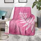 New Zealand Lawn Bowls Breast Cancer Personalized Blanket Wrap-Around Silver Fern - Aussie Hoodie