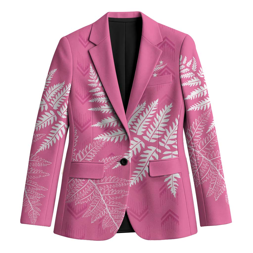 New Zealand Lawn Bowls Breast Cancer Personalized Blazer Wrap-Around Silver Fern - Aussie Hoodie