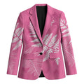 New Zealand Lawn Bowls Breast Cancer Personalized Blazer Wrap-Around Silver Fern - Aussie Hoodie