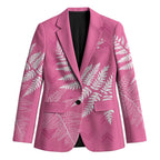 New Zealand Lawn Bowls Breast Cancer Personalized Blazer Wrap-Around Silver Fern - Aussie Hoodie