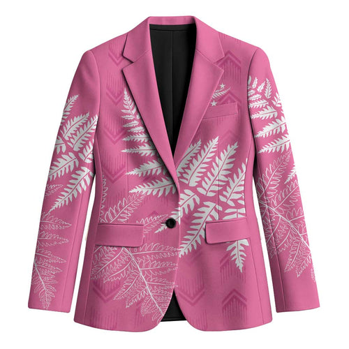 New Zealand Lawn Bowls Breast Cancer Personalized Blazer Wrap-Around Silver Fern - Aussie Hoodie