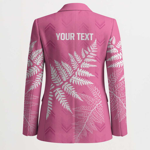 New Zealand Lawn Bowls Breast Cancer Personalized Blazer Wrap-Around Silver Fern - Aussie Hoodie