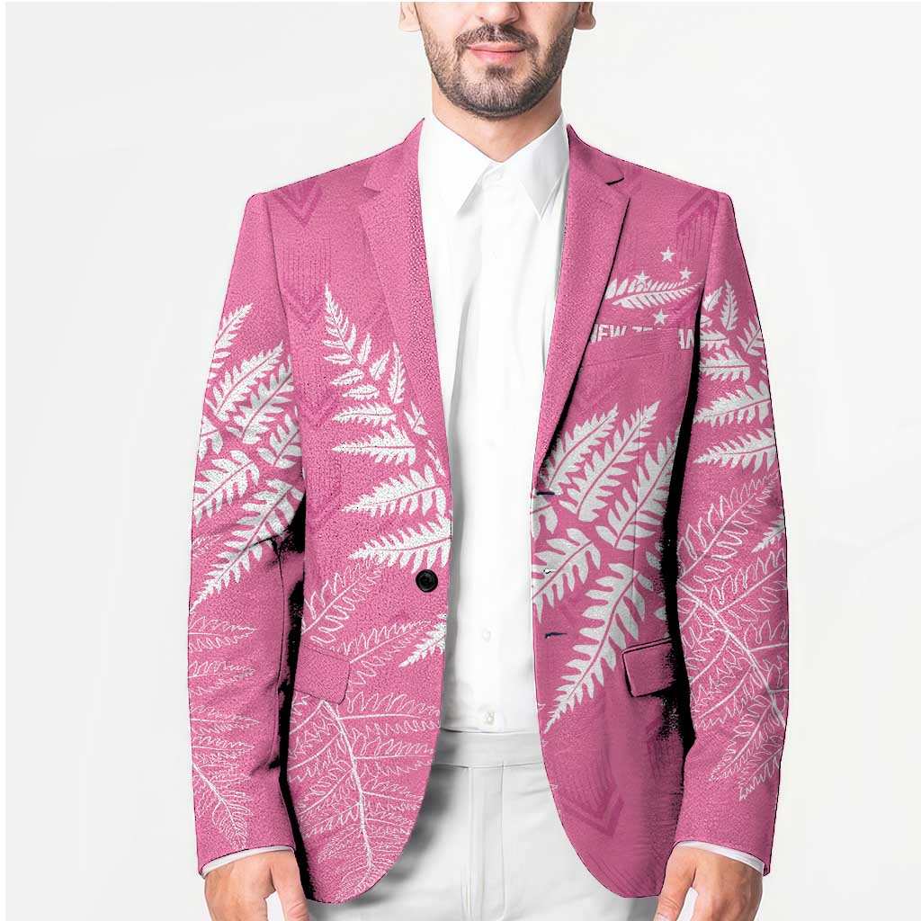 New Zealand Lawn Bowls Breast Cancer Personalized Blazer Wrap-Around Silver Fern - Aussie Hoodie