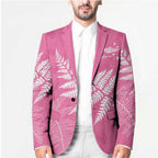 New Zealand Lawn Bowls Breast Cancer Personalized Blazer Wrap-Around Silver Fern - Aussie Hoodie